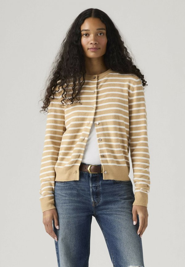 Levi's® CREWNECK - Cardigan - elgin placed argyle - neutrals