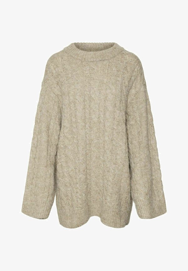 Vero Moda Knitted Knitted - Jumper - taupe gray