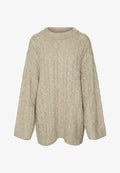 Vero Moda Knitted Knitted - Jumper - taupe gray