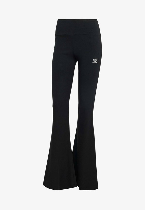 adidas Originals ESSENTIALS RIBBED FLARED - Tracksuit bottoms - black