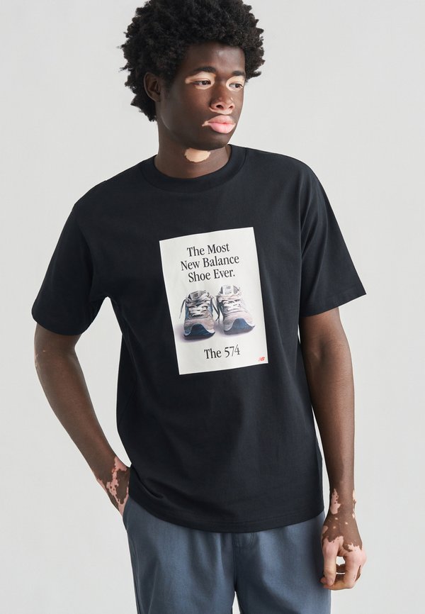 New Balance 574 AD - Print T-shirt - black