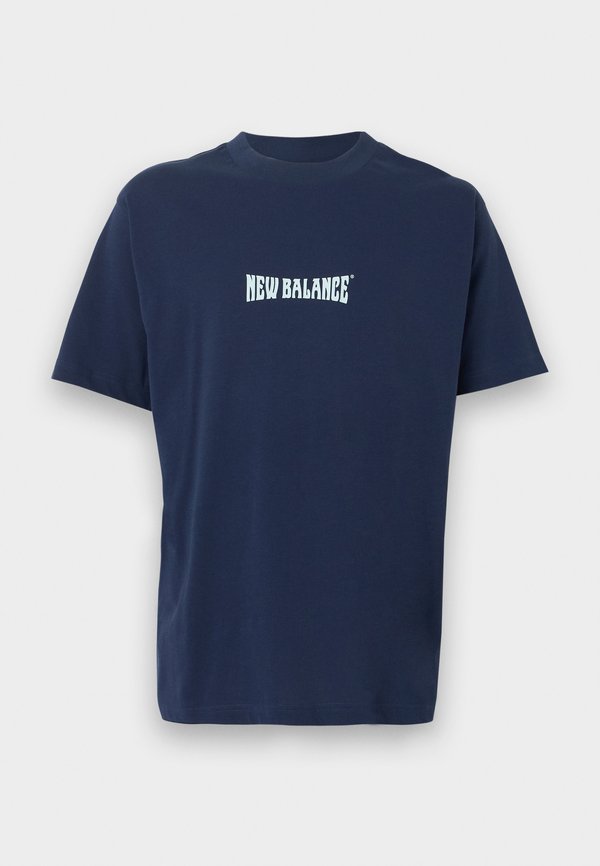 New Balance WAVEY - Print T-shirt - navy