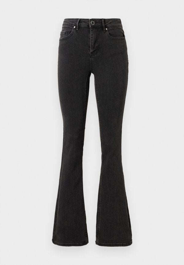 Vero Moda Flared fit VMFLASH Mid rise - Bootcut jeans - black