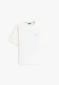 Tommy Hilfiger PLUS FLAG EMBROIDERY RELAXED JERSEY T-SHIRT - Print T-shirt - ivory petal