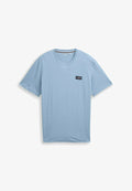 TOM TAILOR MIT LOGO BADGE - Basic T-shirt - mountain spring blue