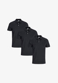 Jack & Jones 3ER PACK  - Polo shirt - dark grey melange