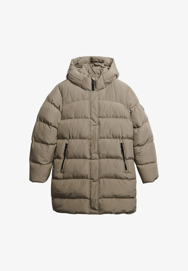 Superdry & Co HOODED PUFFER - Winter coat - winter twig beige