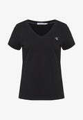 Calvin Klein Jeans EMBROIDERY V NECK - Basic T-shirt - black