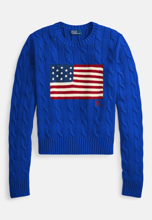 Polo Ralph Lauren FLAG SHRUNKEN CABLE COTTON SWEATER