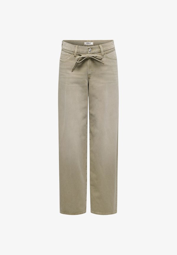 ONLY ONLGIANNA MW STRAIGHT COLOR DNM DOT - Relaxed fit jeans - sage green