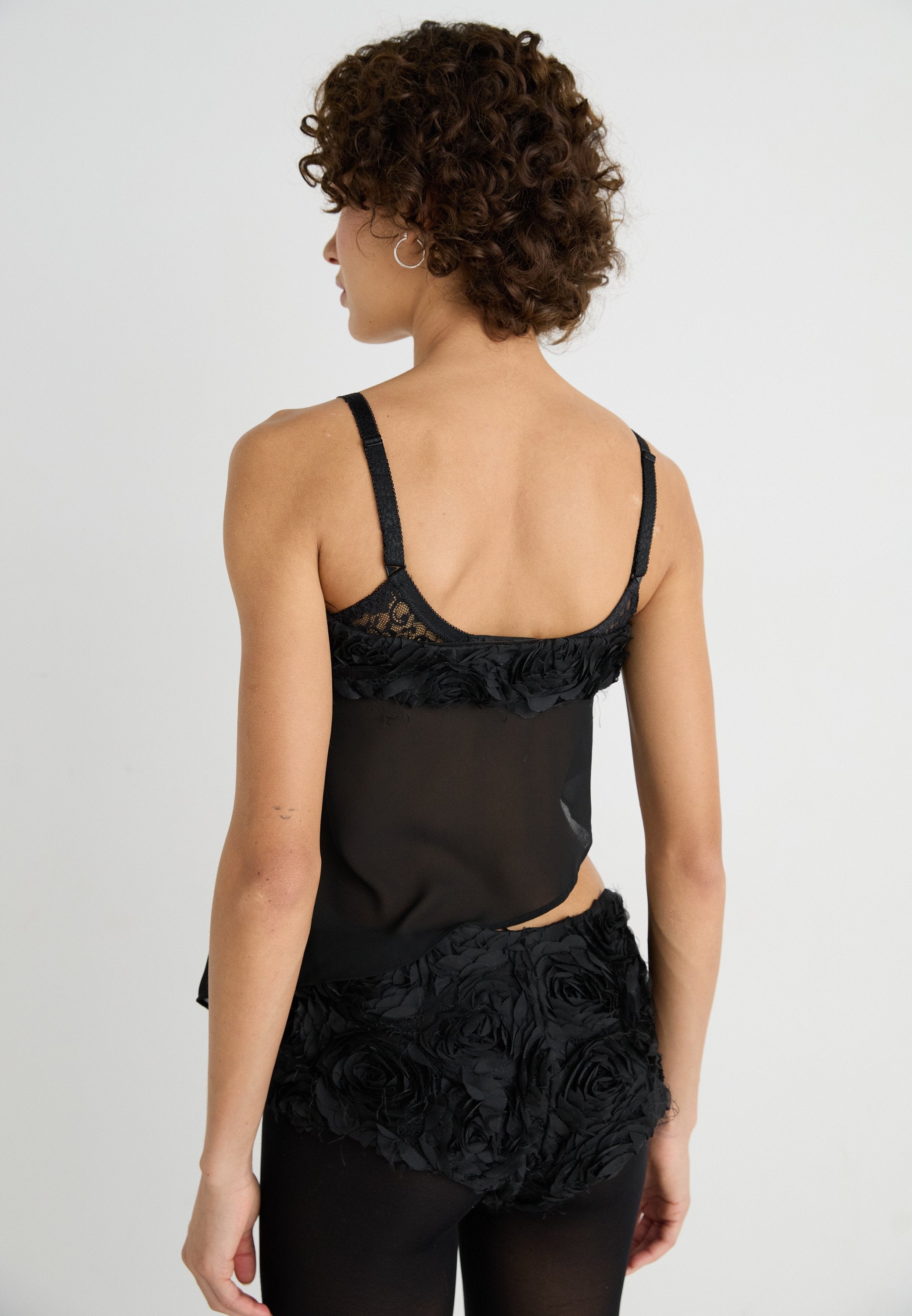 Jaded London RUFFLE FLOWER ASYMMETRIC