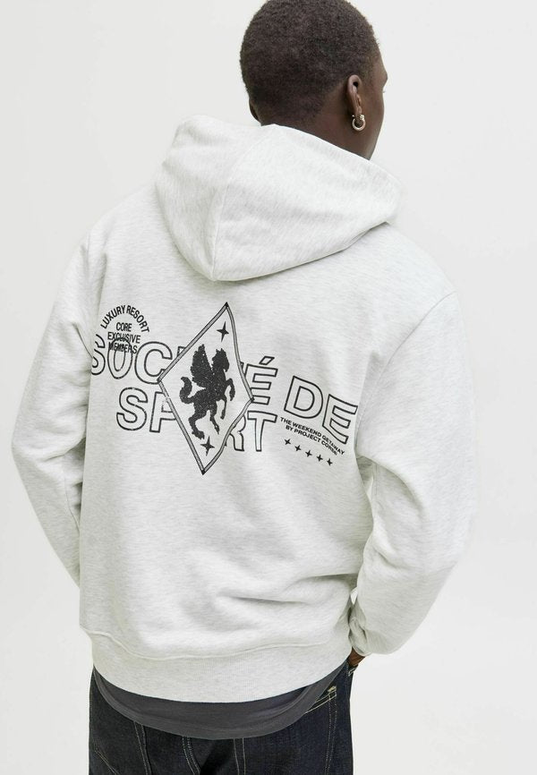 Jack & Jones Hoodie - white melange