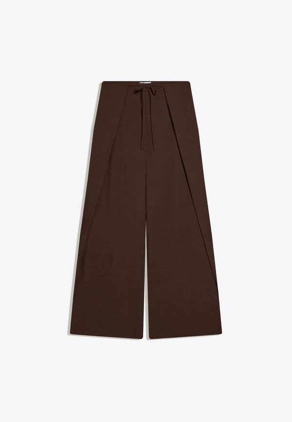 Bershka TROUSERS - Trousers - dark brown