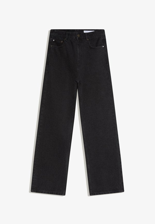 Bershka Straight leg jeans - black