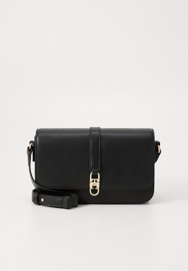 Tommy Hilfiger TH LIBRE FLAP CROSSOVER - Cross body bag - black
