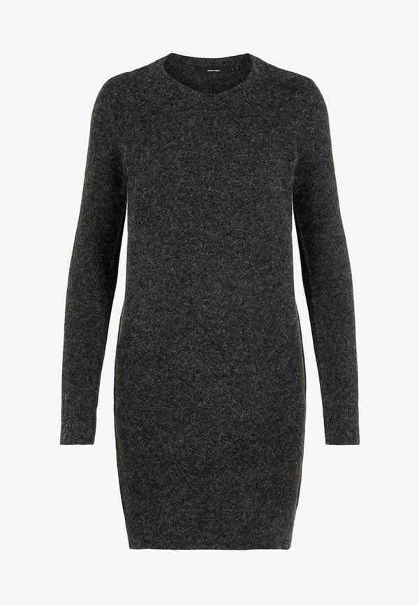 Vero Moda VMDOFFY O NECK DRESS - Jumper dress - black