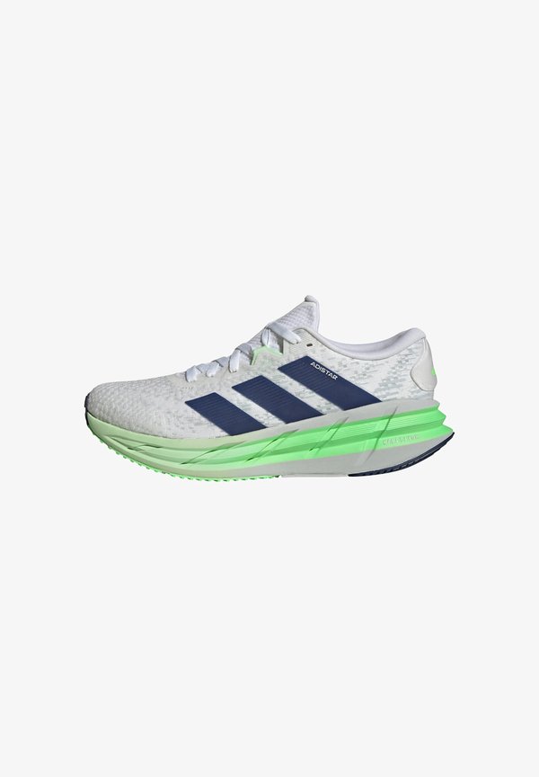 adidas Performance ADISTAR 4 - Road running shoes - cloud white/tech indigo/lime burst