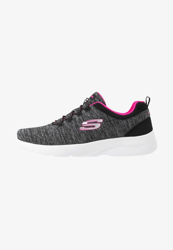 Skechers DYNAMIGHT 2.0 - Slip-ons - black/hot pink
