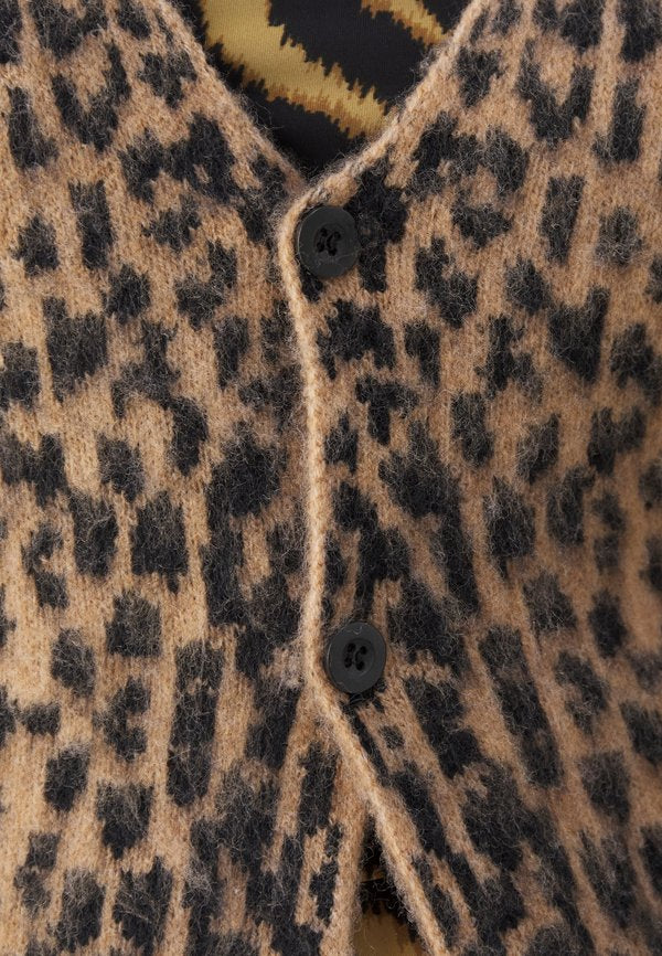 Jaded London LEOPARD CARDIGAN UNISEX