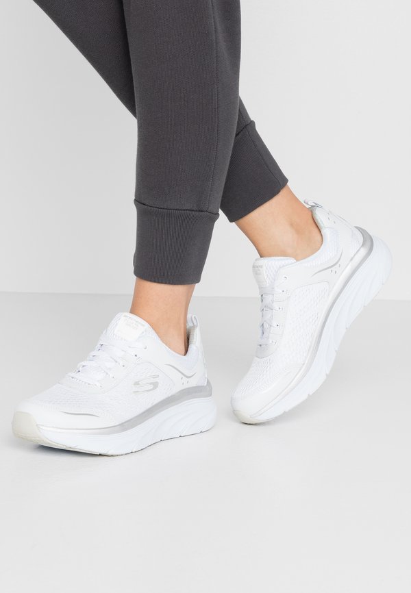 Skechers D'LUX WALKER - Trainers - white/silver