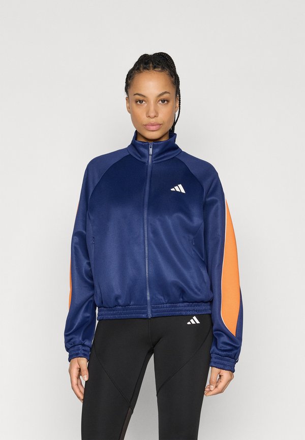adidas Sportswear W STADIUM TT - Training jacket - dark blue/pure orange/off white