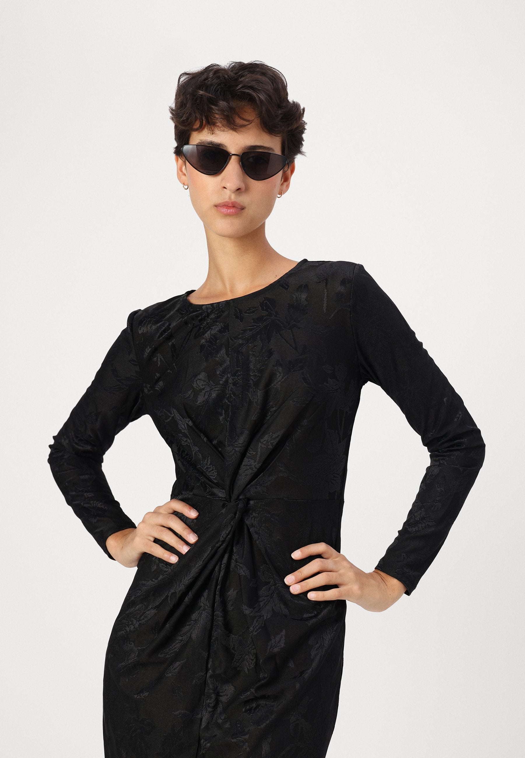 VILA VIROSEA O NECK MIDI DRESS
