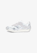 Tommy Hilfiger MIXED TEXTURE METALLIC TRAINERS WITH LEATHER - Trainers - silver