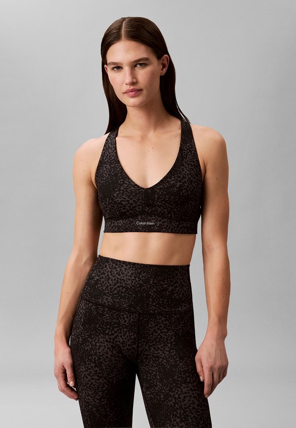 Calvin Klein Underwear SOFT SPORT MED SUPPORT BRA PRINT - CALVIN KLEIN SPORT - Bustier - tidal animal black