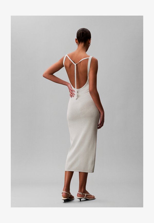 Calvin Klein Jeans TIE-BACK MIDI - Jumper dress - pale meadow