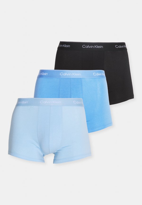 Calvin Klein Underwear TRUNK 3 PACK ICON COTTON STRETCH - Trunks - black/glacier/blue bell