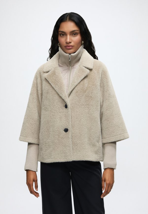 TOM TAILOR COSY CAPE JACKET - Winter jacket - soft taupe grey