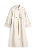 WATER REPELLENT TWILL OVERSIZED TRENCH COAT Media 1