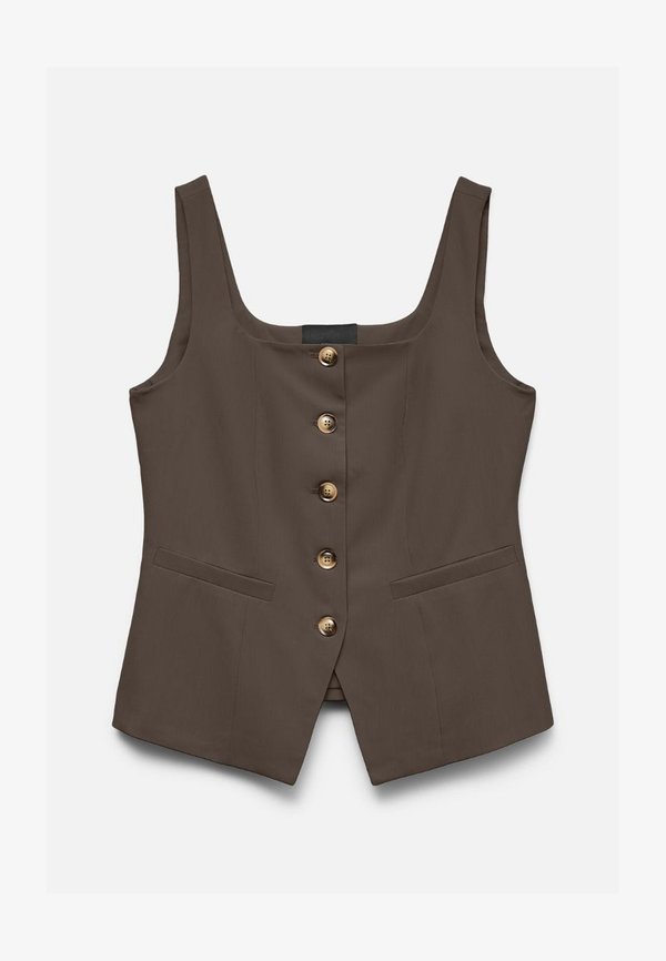 Vero Moda VMKANDRA - Waistcoat - chocolate