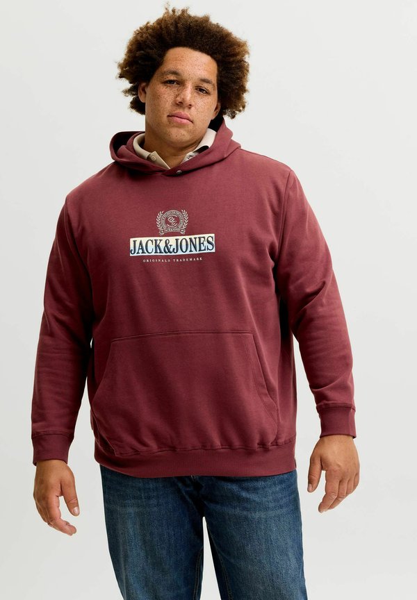 Jack & Jones JORFREDERIKSBERG GRAPHIC BOX SWEAT H PLS - Hoodie - chocolate truffle