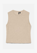 Vero Moda VMLUNA O NECK - Top - pumice stone
