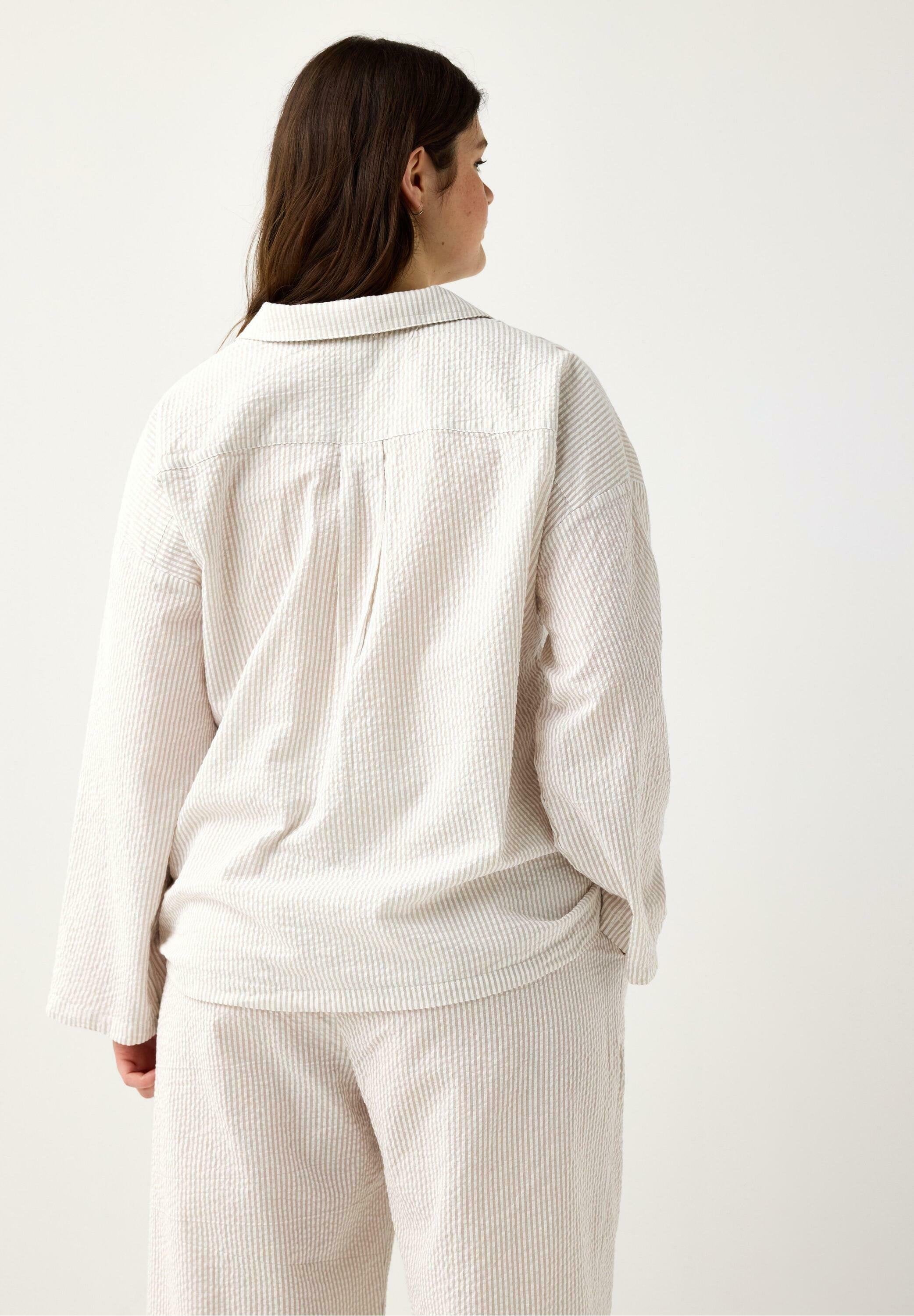 Lindex PYJAMA SHIRT SEERSUCKER