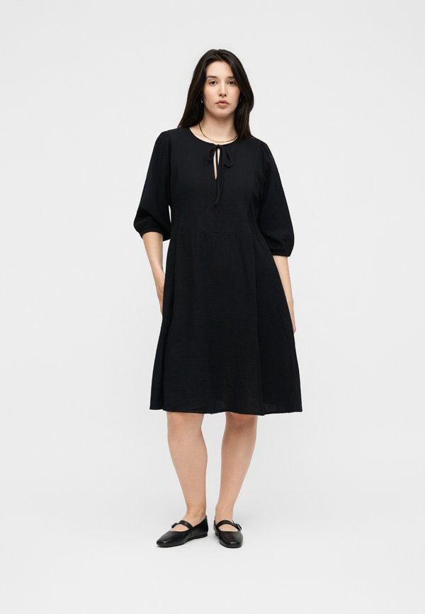 Vero Moda Curve VMCNATALIE DRESS  - Day dress - black