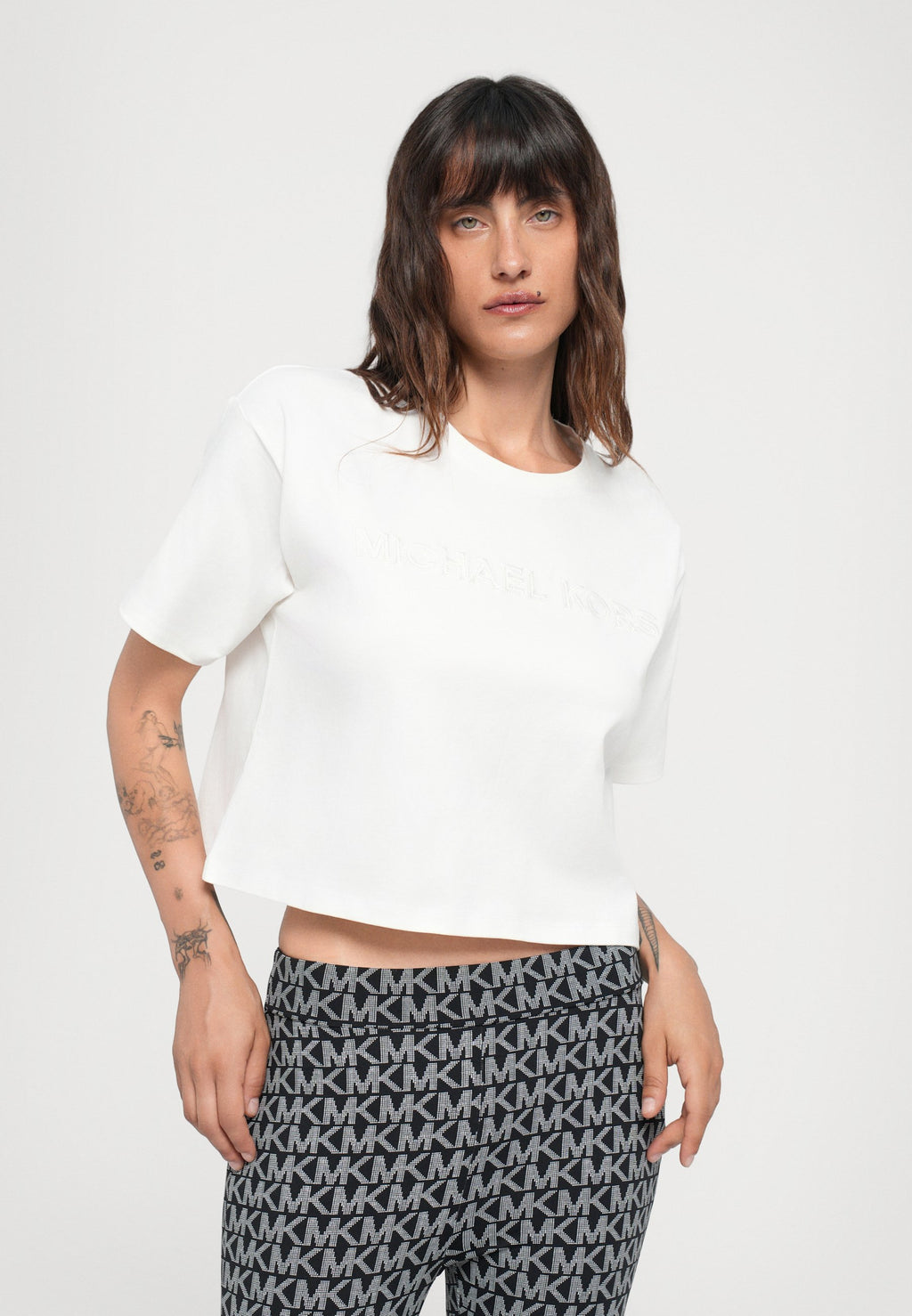 MICHAEL Michael Kors CROP TEE