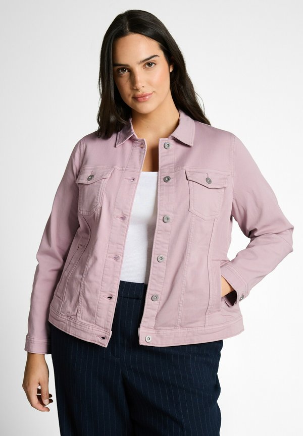 TOM TAILOR PLUS SIZE-MIT EINGRIFFSTASCHEN - Denim jacket - light elderberry