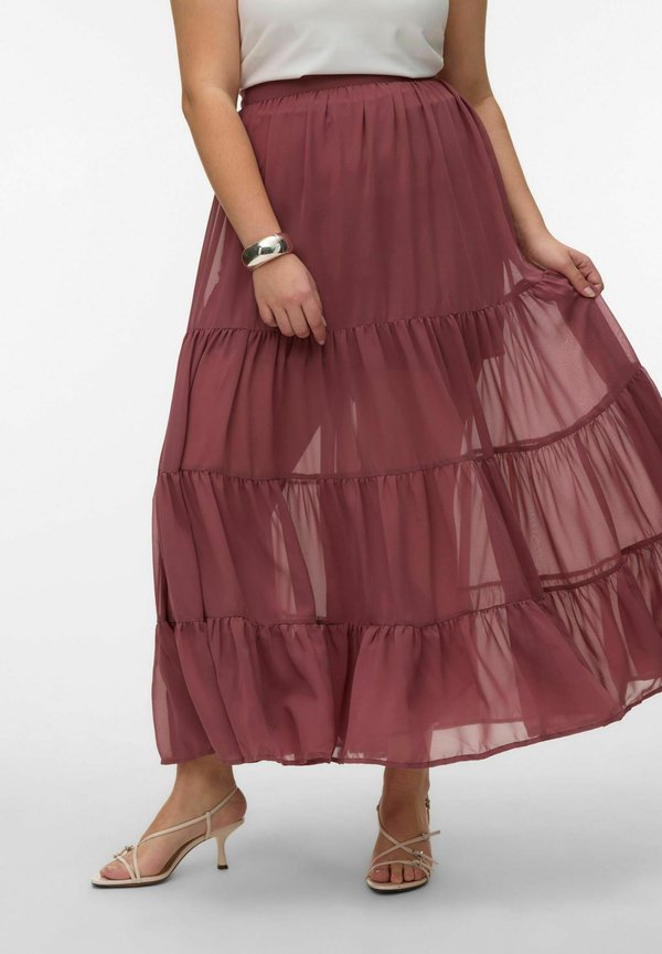 Vero Moda Curve VMRIKKE High waist Midi - Pleated skirt - nocturne
