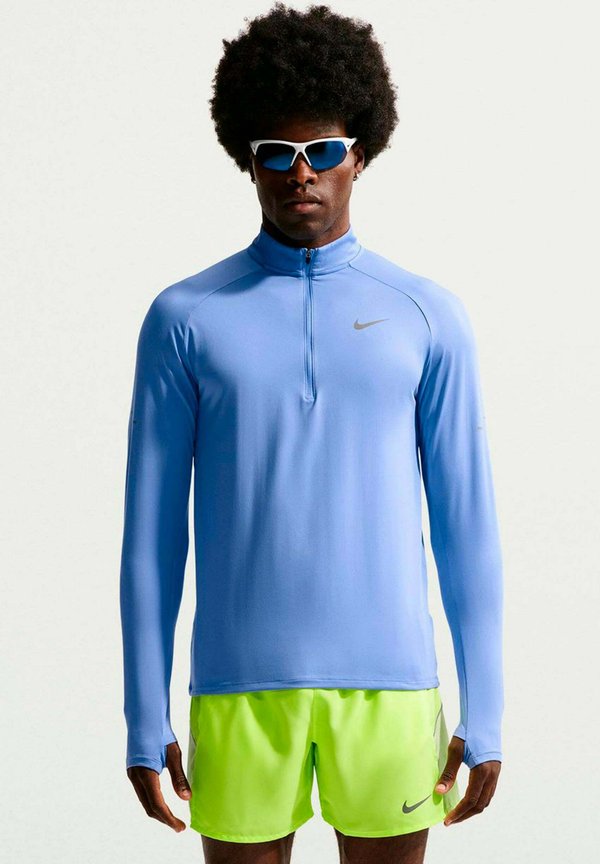 Nike Performance LAUFSHIRT STRIDE - Long sleeved top - royal pulse reflective silv