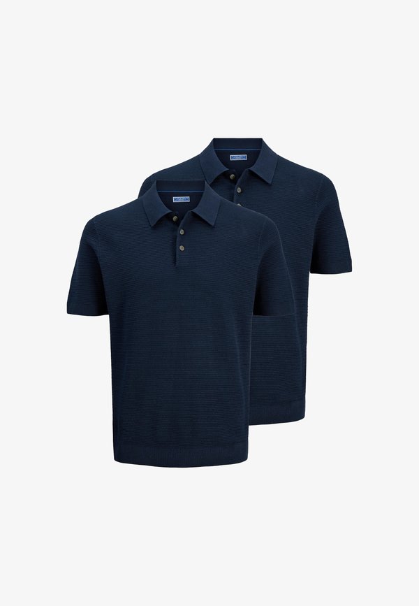 Jack & Jones 2 PACK - Polo shirt - sky captain