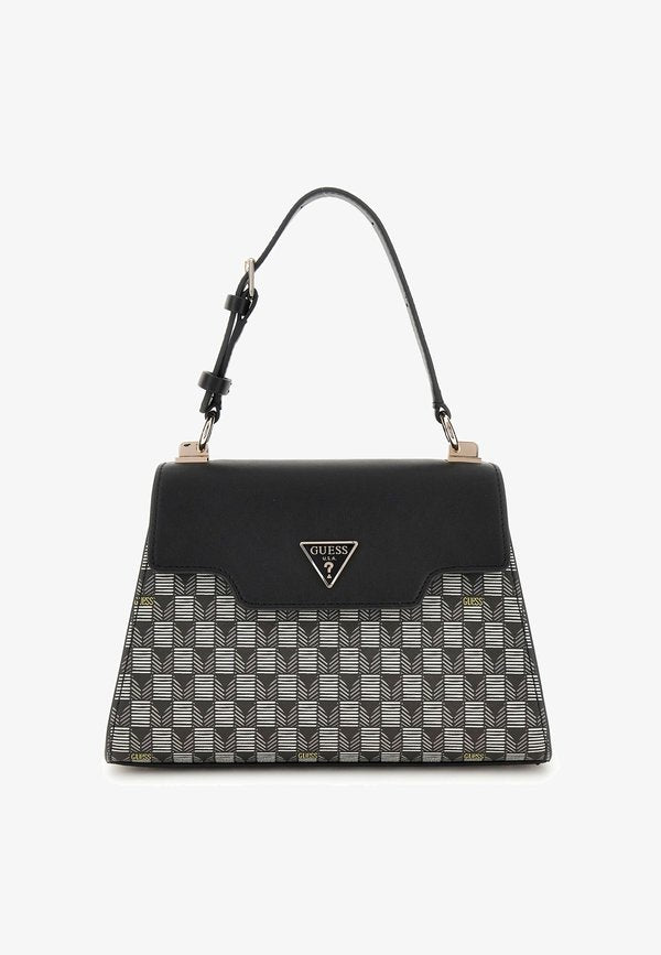 Guess WAVE HANDLE FLAP - Handbag - mehrfarbig schwarz