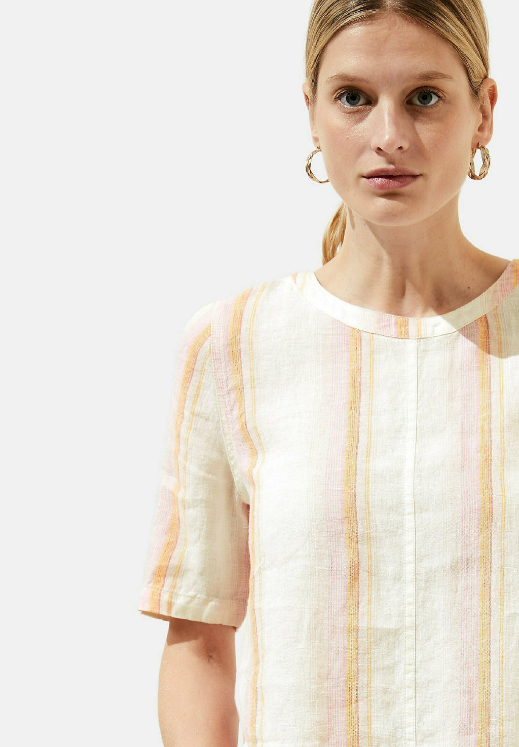 Marks & Spencer STRIPED ROUND NECK