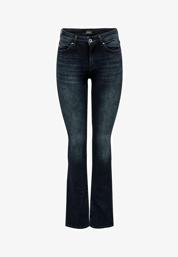 ONLY ONLBLUSH LIFE MID - Flared Jeans - blue black denim