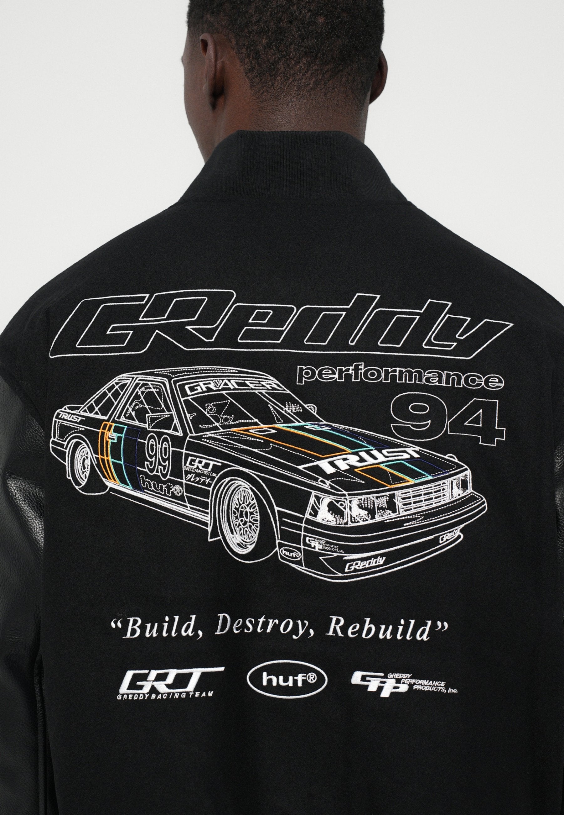 HUF GREDDY VARSITY JACKET UNISEX
