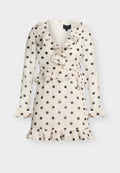 Bardot FRILL DETAIL SPOT MINI DRESS