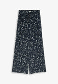 TOM TAILOR TOM TAILOR HOSEN & CHINO LOOSE FIT PALAZZO HOSE MIT MUSTER - Trousers - navy dot