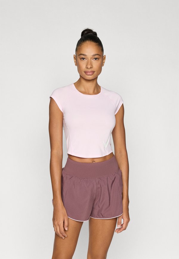 Nike Performance TEMPO RUN - Sports T-shirt - pink foam/photon dust/reflective silver-coloured/white