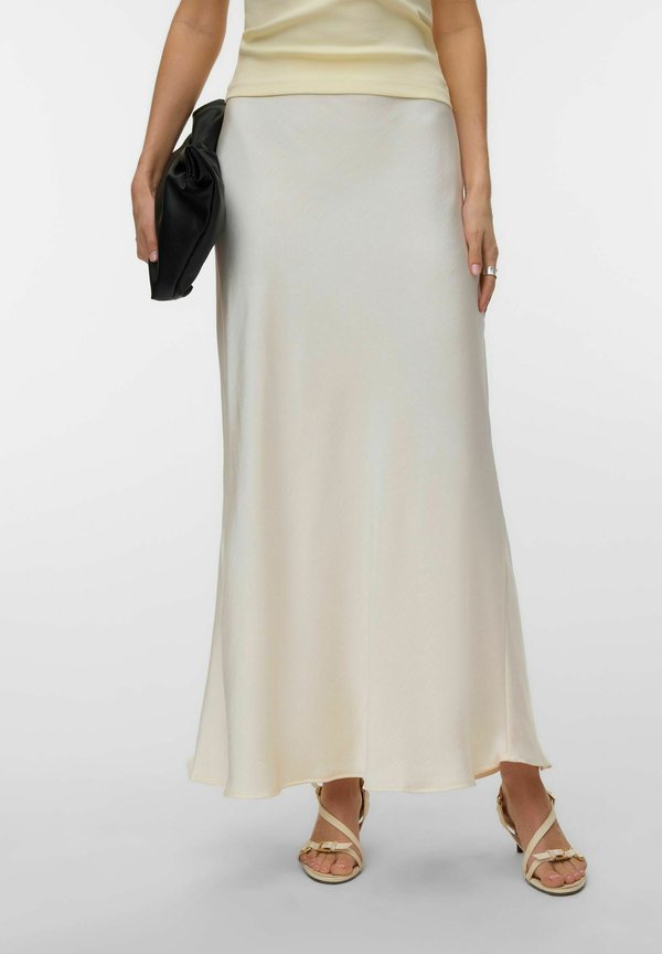 Vero Moda VMMIRO LONG SKIRT - Maxi skirt - gardenia